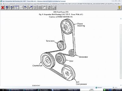 2002 ford focus serpentine belt tensioner