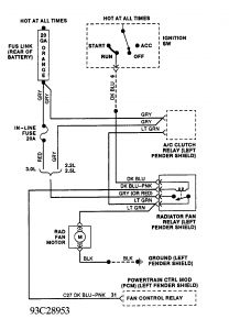 1993 Dodge Shadow Wiring for Cooling Fan: Electrical Problem 1993