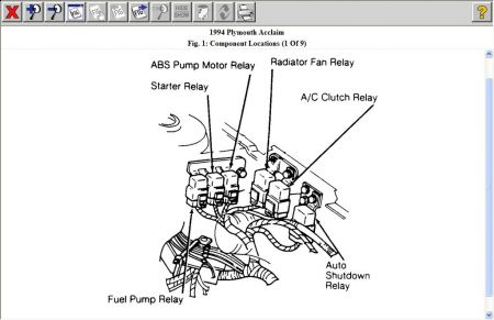 1993 Ford bronco fuel pump relay location #3