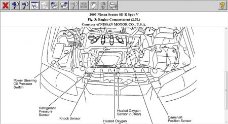 2004 Nissan sentra se-r spec v crankshaft sensor location #2