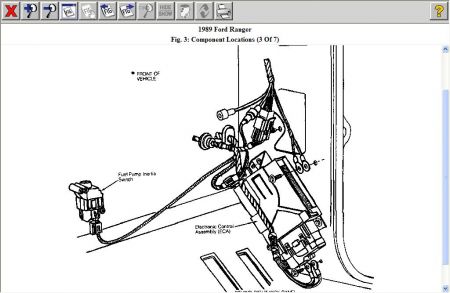 1994 Ford ranger fuel pump inertia switch location #4