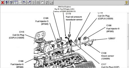 2004 Ford explorer fuel pressure sensor location #6