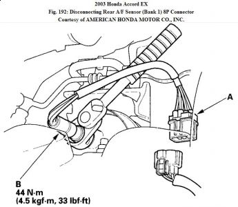 03 Honda accord oxygen sensor #3