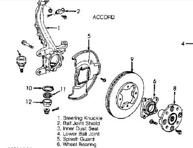 1994 Honda accord brake rotor removal #4