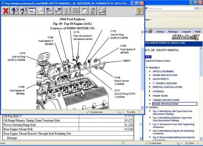 2004 Ford freestar fuel rail pressure sensor location