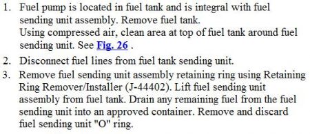 2002 Cadillac Escalade Fuel Pump: Please Explain Me How Can I ...