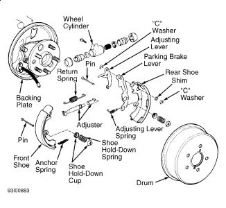 1998 toyota corolla parking brake adjustment #6