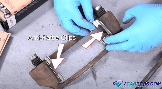 automtoive brake pad anti rattle clips