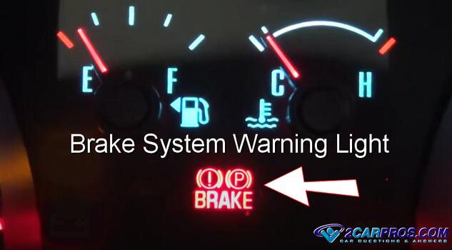 automotive brake system warning light