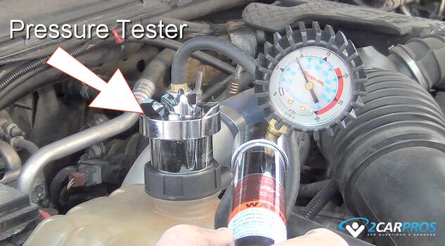 automotive engine radiator cooling system pressure tester