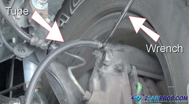 bleeder tube on brake caliper wrench