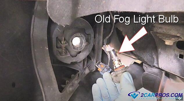 burned out fog light bulb