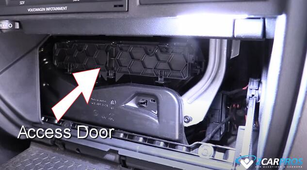 cabin air filter access door