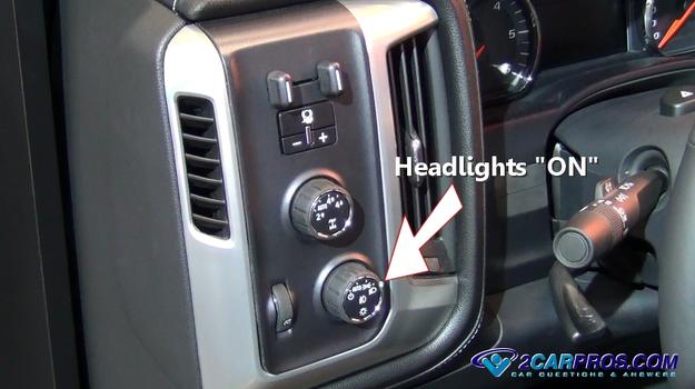 headlight switch on