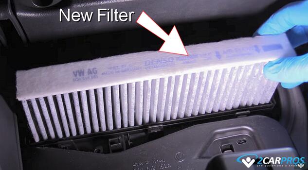 install new automotive cabin air filter