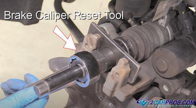 use rear brake caliper reset tool