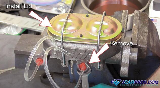 reinstall brake master cylinder lid