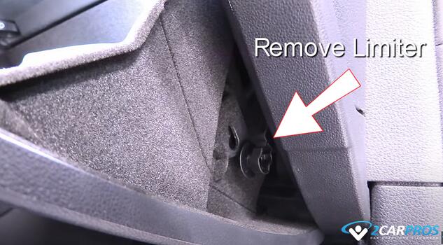 remove glove box limiter