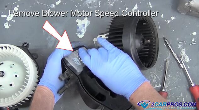 remove hvac blower fan motor speed controller