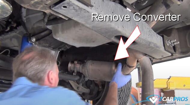 remove old catalytic converter