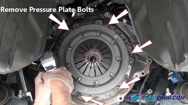 remove pressure plate bolts