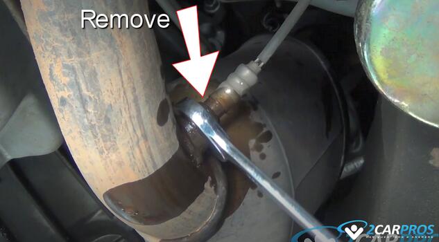 remove secondary catalytic converter oxygen sensor