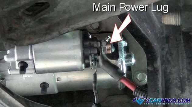 starter motor main power lug