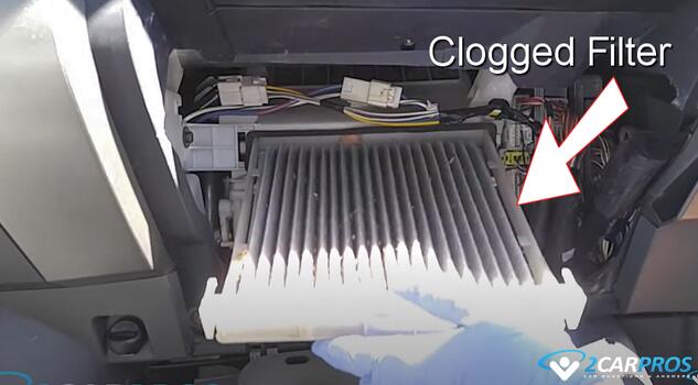 symptoms clogged automotive cabin air filter