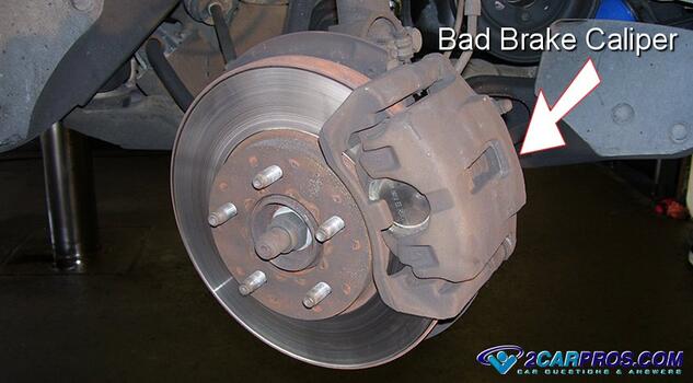 symptoms of a bad automotive brake caliper