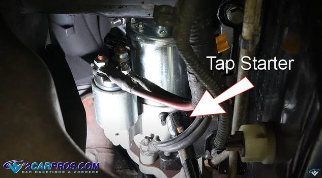 tapping automotive engine starter motor