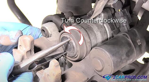 turn brake caliper tool counterclockwise