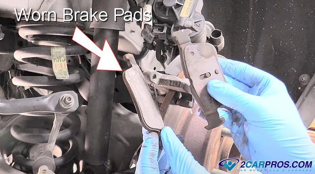 worn out rear brake pads
