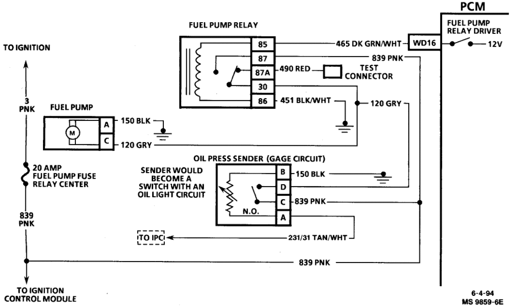 1995 Buick Park Avenue Wont Start: Put New Fuel Pump and ... hyundai tail lights wiring schematic 