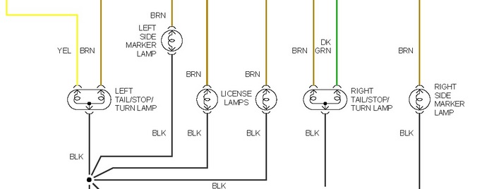 Wireing Diagram: Diamgran of Rear Lighting Wireing Harness