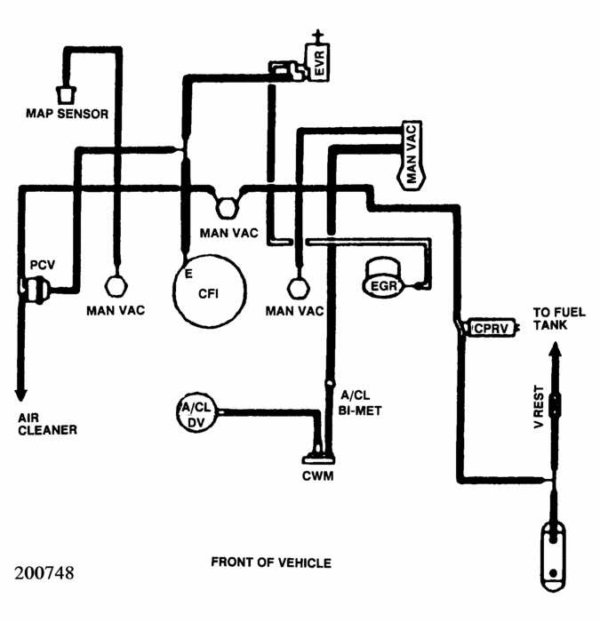 1988 Escort Vacuum Hoses: Under the Air Cleaner Are 2 Ports for ...