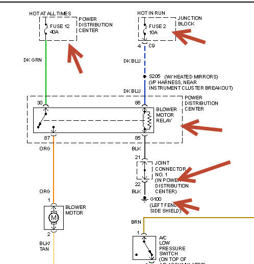 Blower Motor Wiring: Air Conditioner Comes on Blows Strong and ...