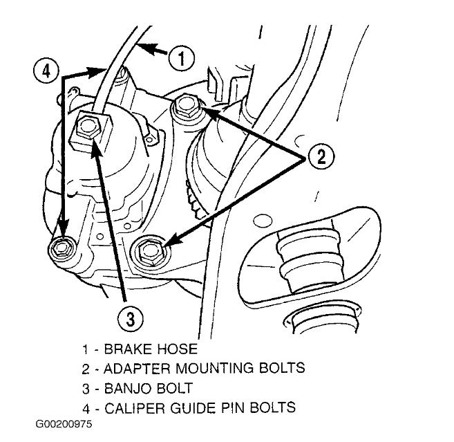 2003 Dodge Caravan Brake Caliper Pins and Bolts