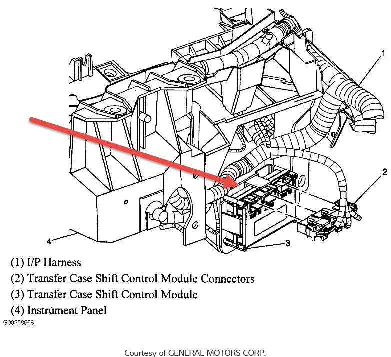 2004 transfer case control switch