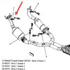 Bank 2 Sensor 1 2004 3.6 Cadillac SRX: Location of Bank 2 Sensor 1...