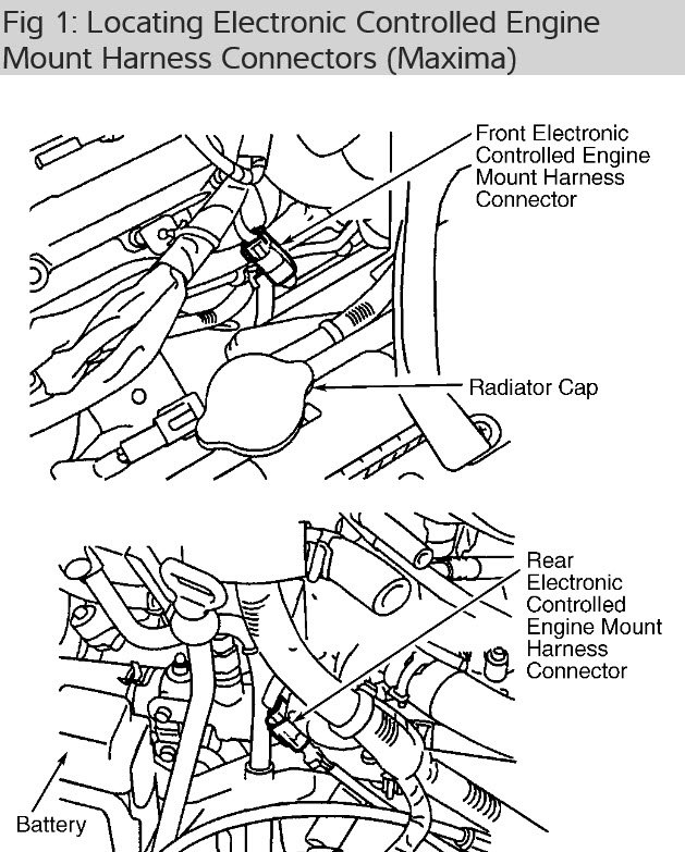 2000 nissan maxima clearance motor mounts