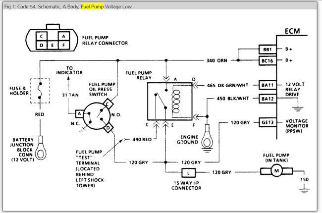 Fuel Pump Relay Wire: Electrical Problem 6 Cyl Two Wheel Drive ...