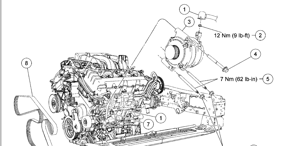 Replace the Alternator: the Engine Has the Alternator in the Front...