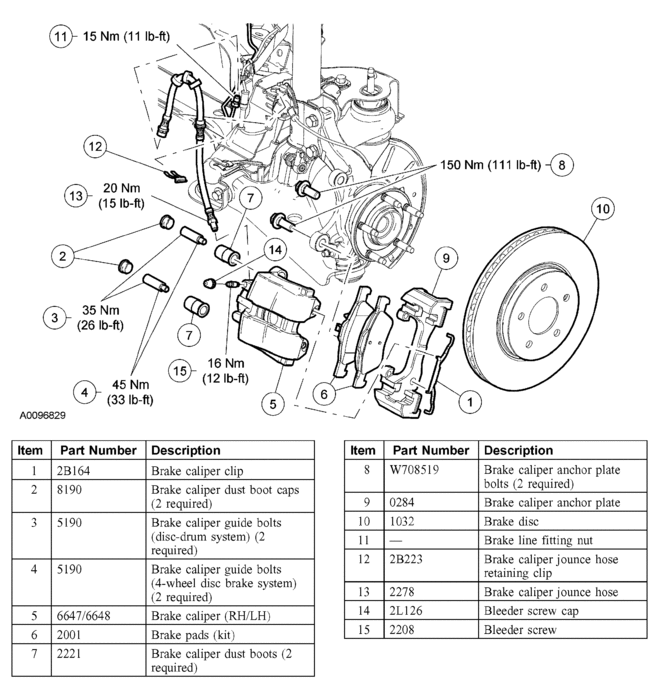 2005 Ford Excape Limited 4x4 Brake Job: I Am Looking at Replacing ...