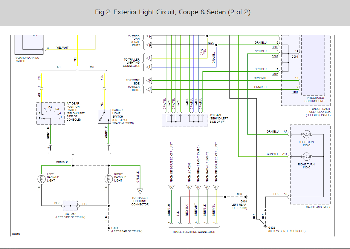 Tail Light (running Light) Wiring Diagrams: I Had a Blow Out on My...