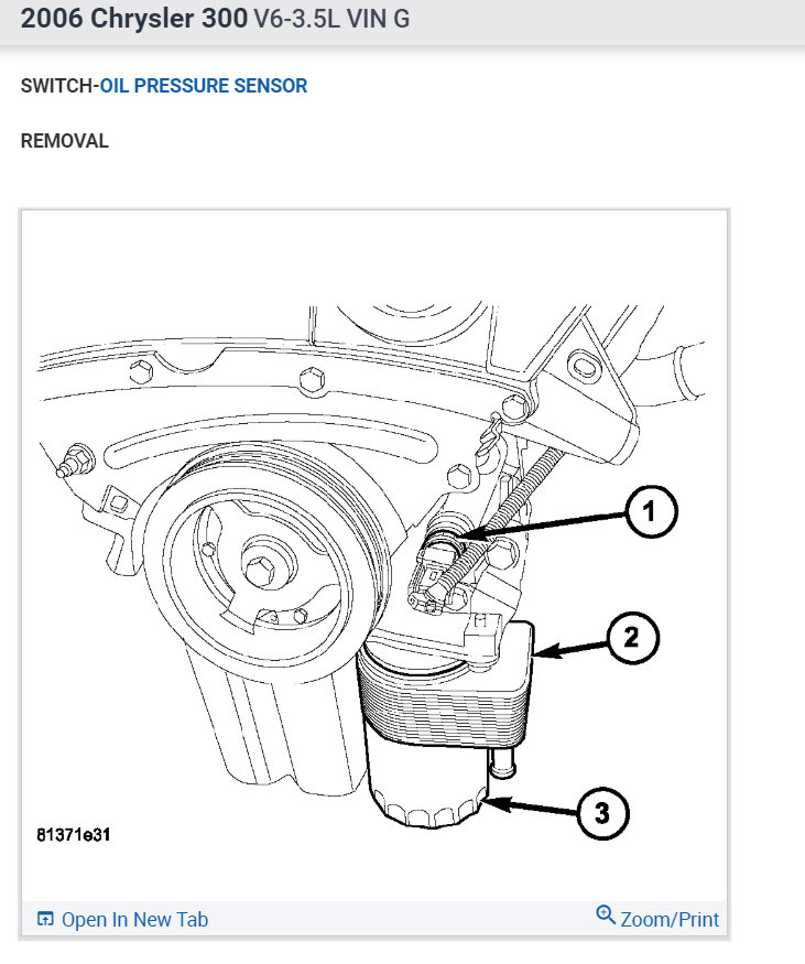 300c oil on sale pressure sensor