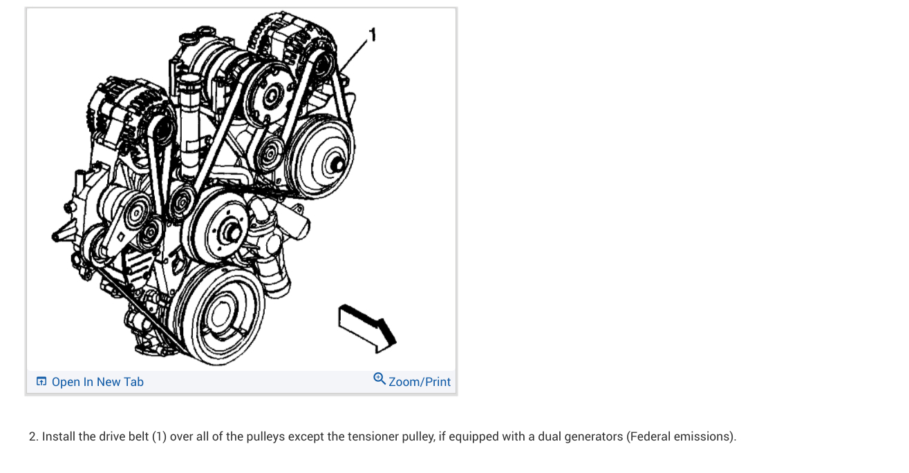 Diagram to Replace Serpentine Belt: Replace Serpentine Belt.