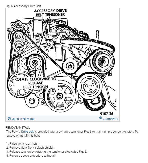 Step By Step Serpentine Belt Installation Instructions Needed