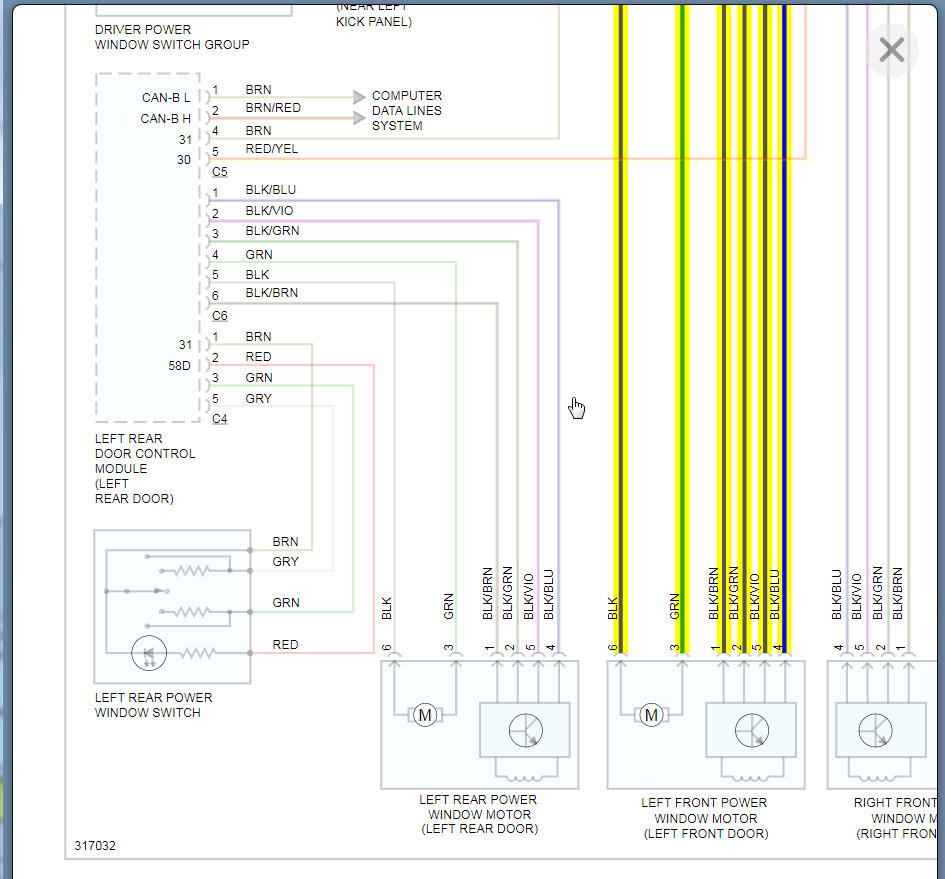 Wiring Diagram Drivers Side Power Mirror, Heater, and Turn Signal ...