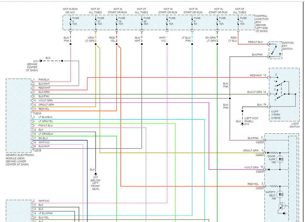 Power Seat/seat Belt Wiring Diagram Needed