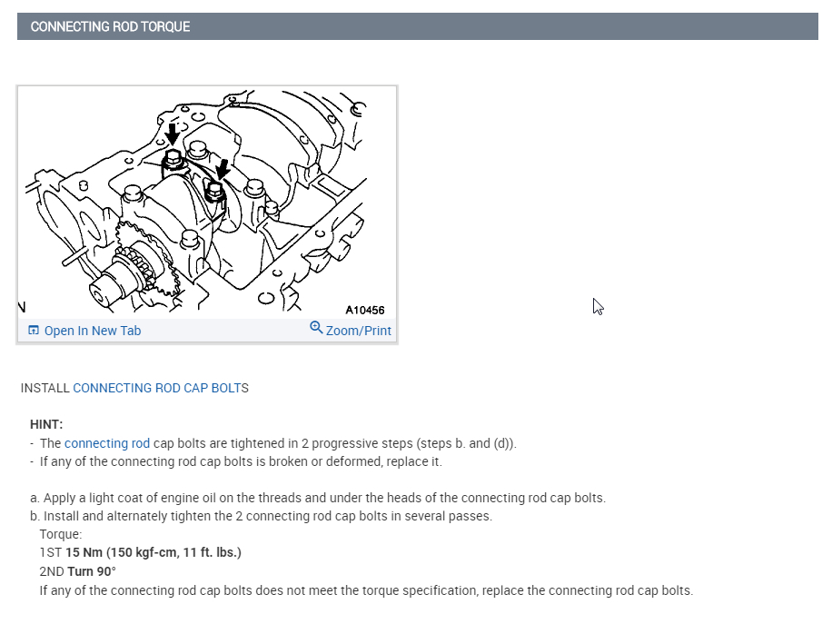 Need To Know Torque Settings For Main Bearings, Big Ends Bearing 